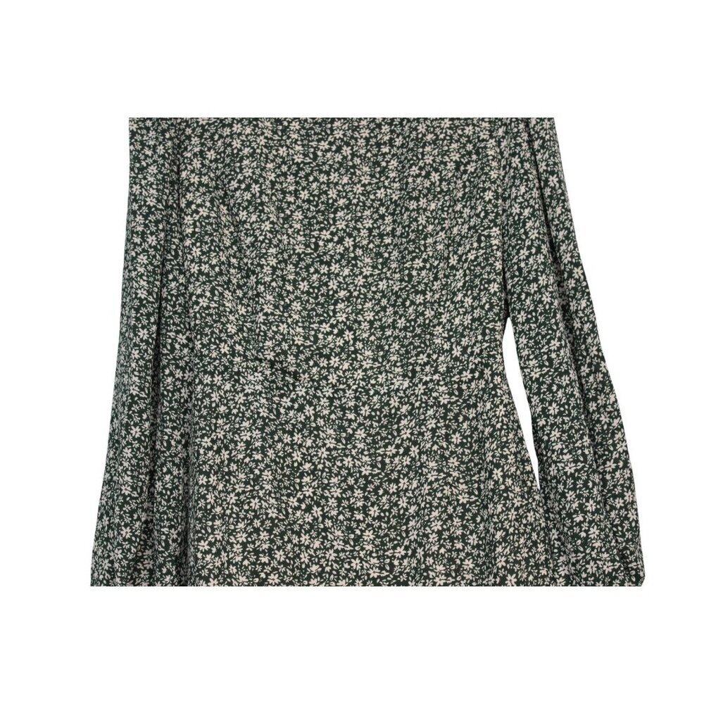 Lulus Mini Dress Size Large Green Floral Ruffle Feminine Dainty Blooming Darling - Picture 5 of 13